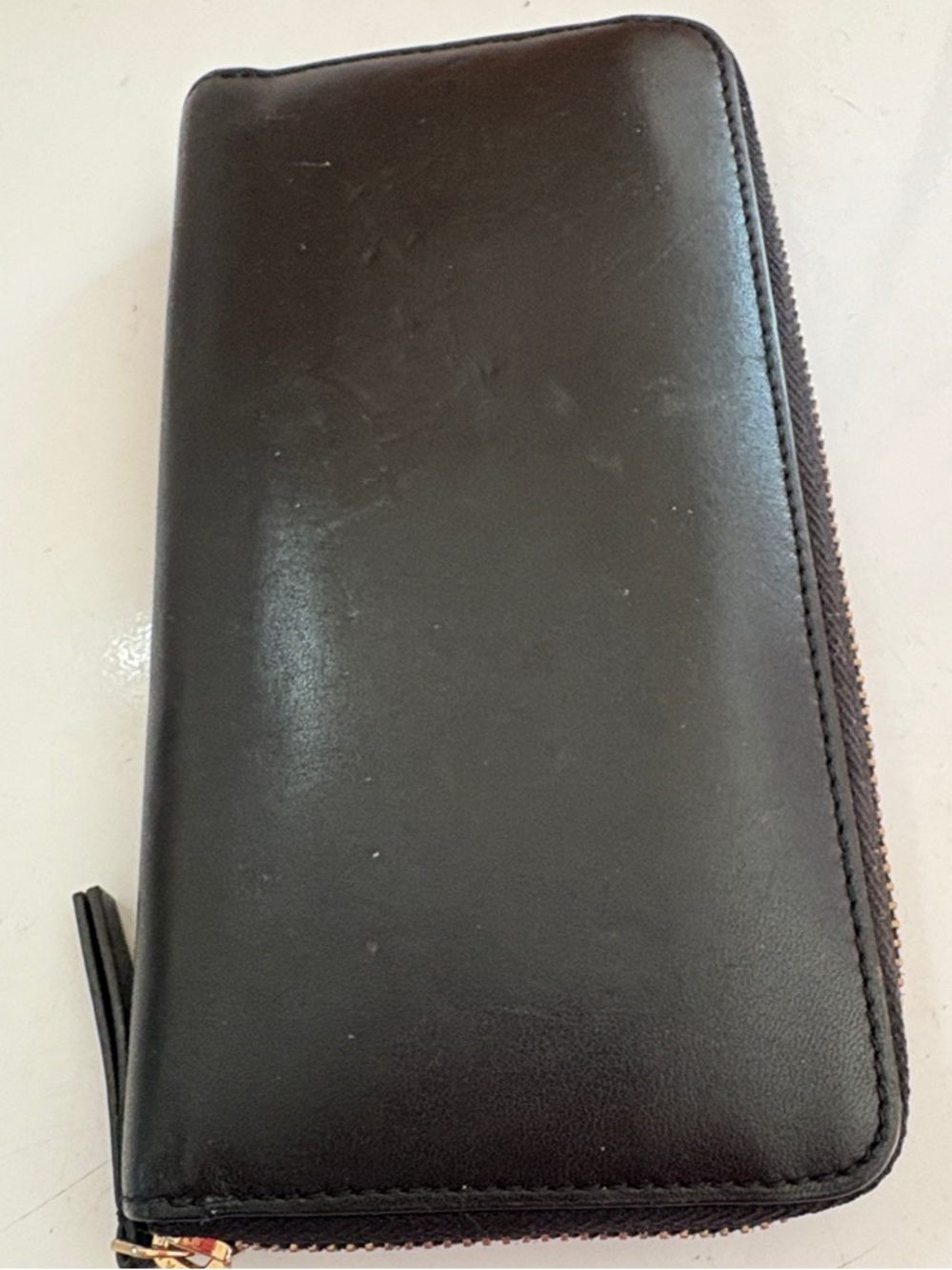 Tory Burch Black Wallet with Gold Logo Emblem - Picture 3 of 8